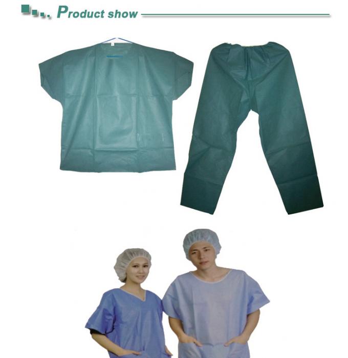 गरम! सर्जिकल स्क्रब शर्ट और पैंट, डिस्पोजेबल अस्पताल सर्जिकल सूट वर्कवियर