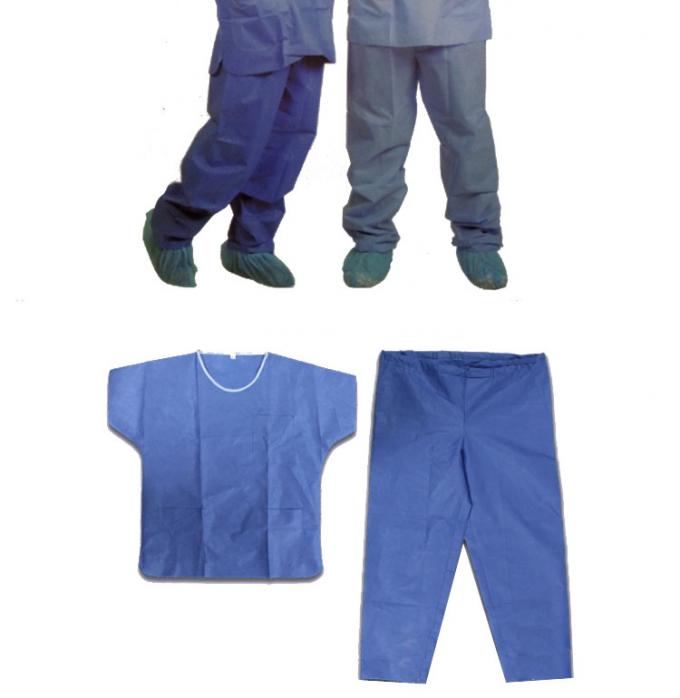 गरम! सर्जिकल स्क्रब शर्ट और पैंट, डिस्पोजेबल अस्पताल सर्जिकल सूट वर्कवियर